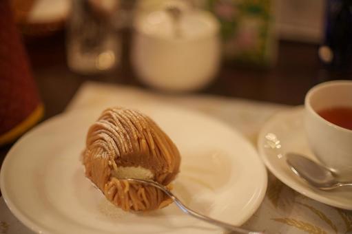 小布施のモンブラン モンブラン,小布施町,スイーツの写真素材