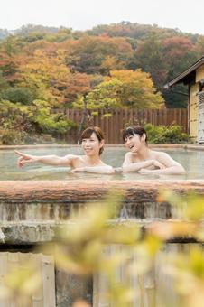 温泉女子イメージ 温泉女子イメージ 女性,温泉,人物の写真素材
