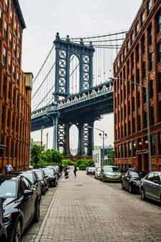 Manhattan Bridge (Brooklyn, USA) 12, american cityscape, urban landscape, the americas, JPG