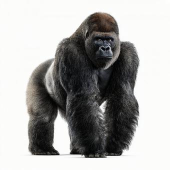 フルボディで捉えられた力強いゴリラ フルボディで捉えられた力強いゴリラの写真