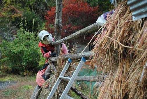 かかしの仕事 かかしの仕事 かかし,案山子,カカシの写真素材