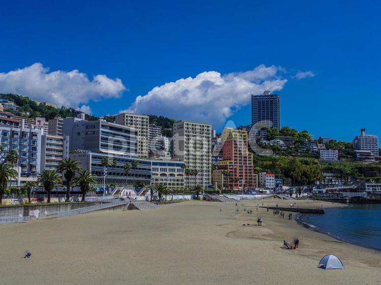 【静岡県】熱海市・熱海サンビーチ 静岡県,熱海市,熱海サンビーチの写真素材