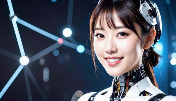 美しい女性型サイボーグ(日本人) 美しい女性型サイボーグ(日本人)の写真