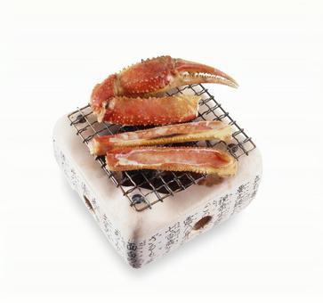 飛騨コンロで焼く、最高にうまいカニ 飛騨コンロで焼く、最高にうまいカニの写真