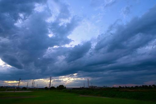 日没後の西の空 日没後の西の空の写真