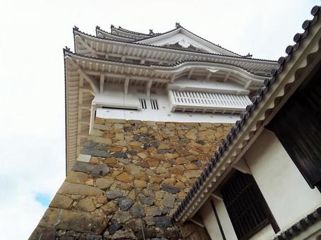 【風景写真】姫路城の風景 【風景写真】姫路城の風景 姫路城,天守閣,木造の写真素材