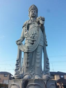 青空と大仏 風景,景観,屋外の写真素材