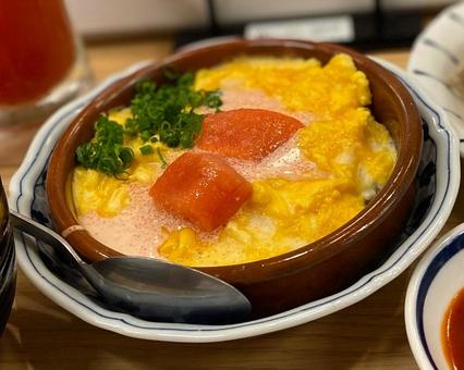 明太子とろとろ卵 明太子,卵料理,小鍋の写真素材