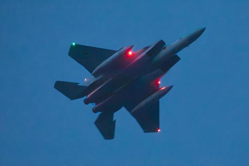 F-15戦闘機夜間飛行 F-15戦闘機夜間飛行の写真