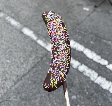 お祭りのチョコバナナ お祭りのチョコバナナの写真
