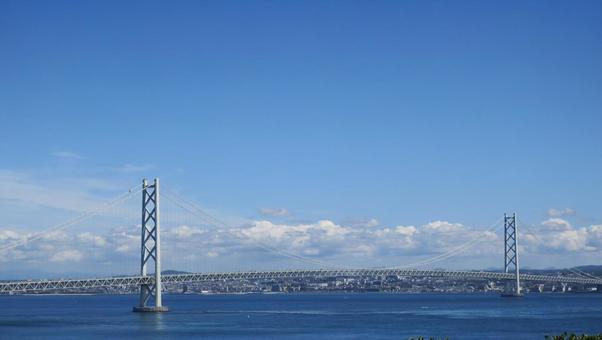 Photo, akashi kaikyo bridge, summer, bridge, 