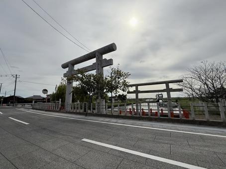 息栖神社　一の鳥居の写真