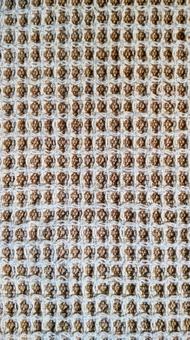 ラグ 布目,生地,茶色の写真素材