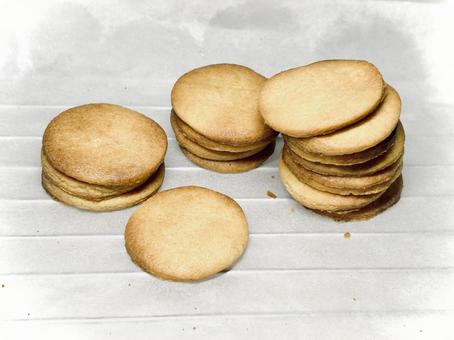丸いクッキー 丸いクッキーの写真