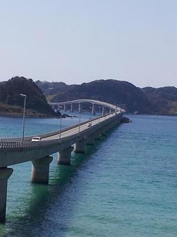Photo, kakushima, cape bridge, sea, 