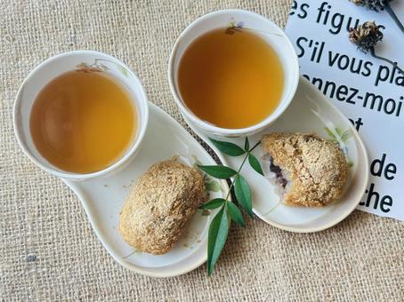 お茶とおはぎ お茶とおはぎ お茶,おはぎ,麦茶の写真素材