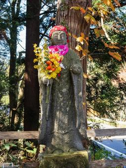 振袖地蔵⑶ お地蔵さん,振袖地蔵,宮城県の写真素材