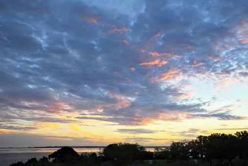 夕焼けの空 夕焼けの空の写真