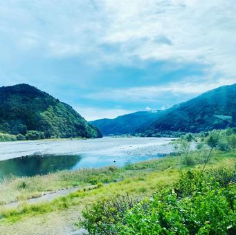 大井川 川,自然,風景の写真素材