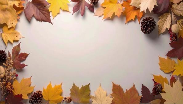 秋の紅葉のフレーム もみじメイン 秋の紅葉のフレーム もみじメインの写真