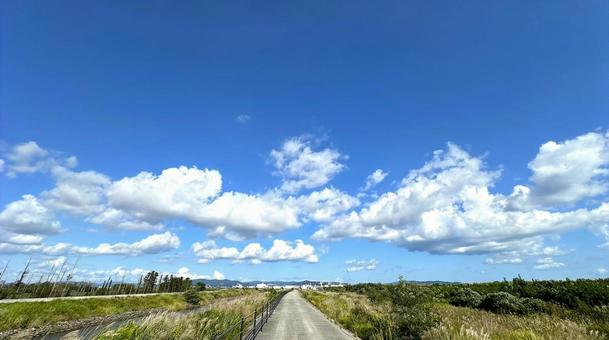 秋の青空 秋の青空の写真