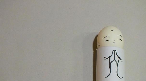 首を傾げたお地蔵様 お地蔵様,拝む,人形の写真素材