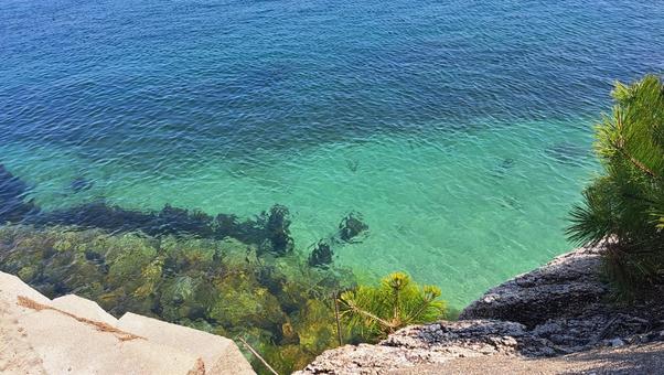 広島県竹原市　大久野島の海 大久野島,ウサギ島,竹原市の写真素材