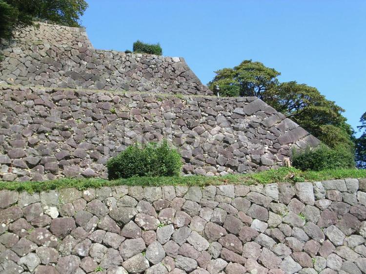 金沢城本丸南面高石垣 金沢城の写真素材