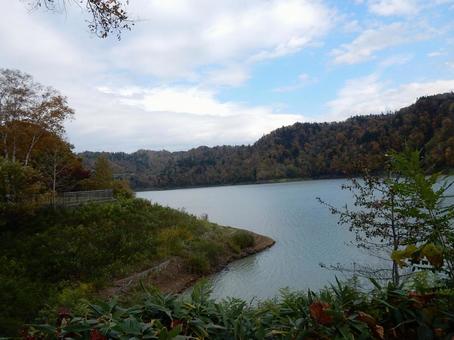 Lake Kanayama 2015 2, lake kanayama, minamifurano town, artificial lake, JPG