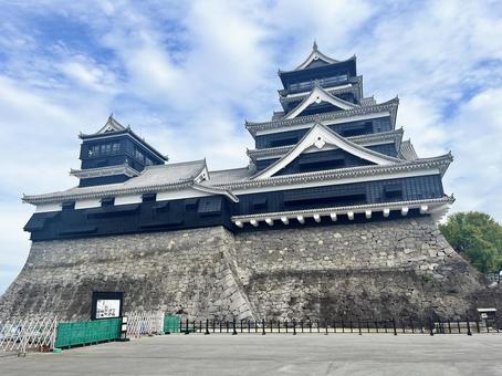 迫力のある熊本城 迫力のある熊本城 熊本城,日本三名城,加藤清正の写真素材