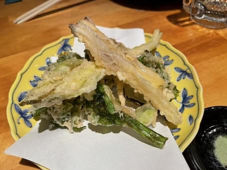 天ぷら 山菜,ランチ,ディナーの写真素材