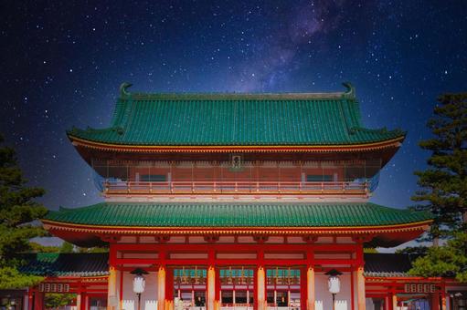 平安神宮 平安神宮,鳥居,京都の写真素材