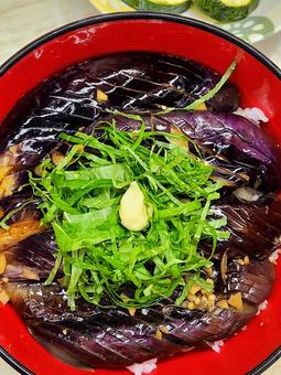ナス丼1 ナス丼1 ナス,秋ナス,ご飯ものの写真素材