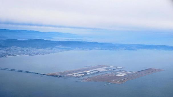 関西国際空港の空撮 関西国際空港,関空,空港の写真素材