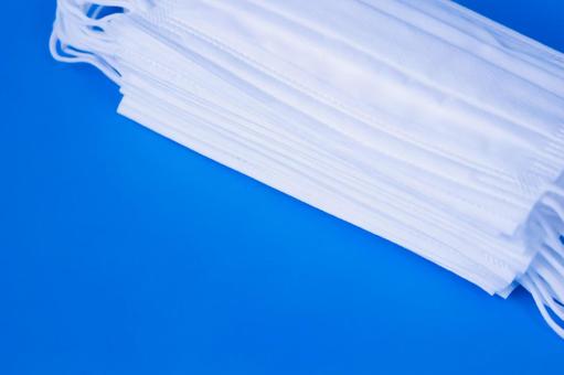 Simple mask on blue background, JPG Simple mask on blue background, JPG