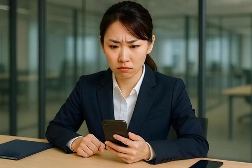 怒る営業女性の写真