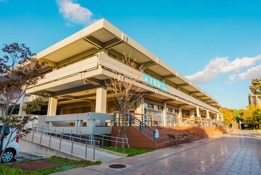 【佐賀】佐賀県立図書館の周辺 佐賀県立図書館,佐賀,図書館の写真素材