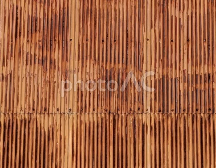 錆びた味わいのあるトタン外壁 トタン,錆びた,サビの写真素材