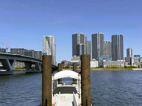 江東区から見た東京の街 2025年春 江東区から見た東京の街 2025年春 東京,港区,豊洲の写真素材