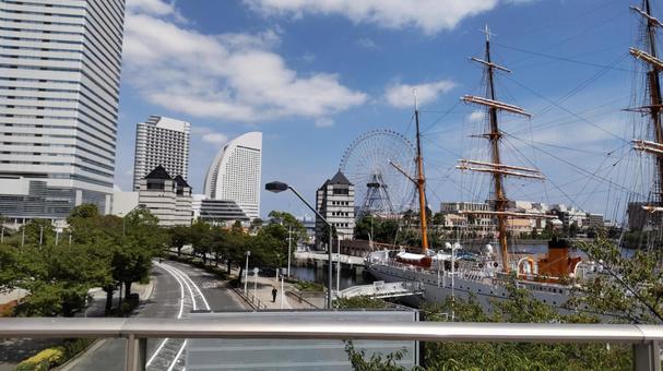 青空_みなとみらい みなとみらい,青空,景色の写真素材