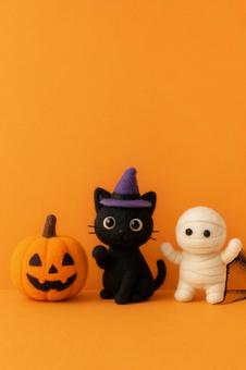 羊毛フェルトのハロウィンモチーフの写真