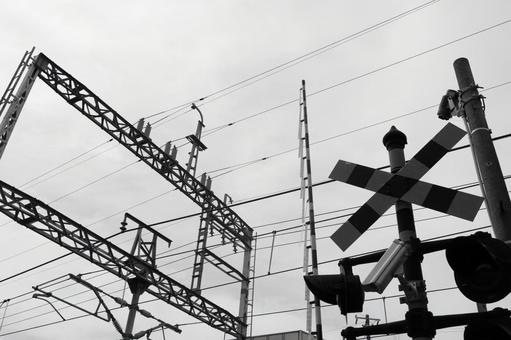 踏切 踏切 踏切,電車,機械の写真素材