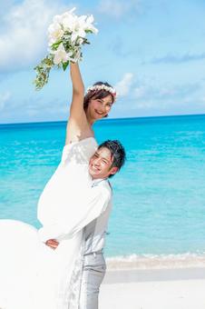 ブライダル 海 ウェディング ブライダル 海 ウェディング 新婦,ウエディング,海の写真素材
