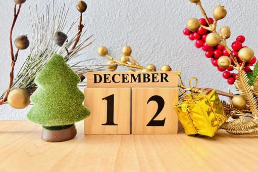 12月の寒色イメージ 12月,予定,カレンダーの写真素材