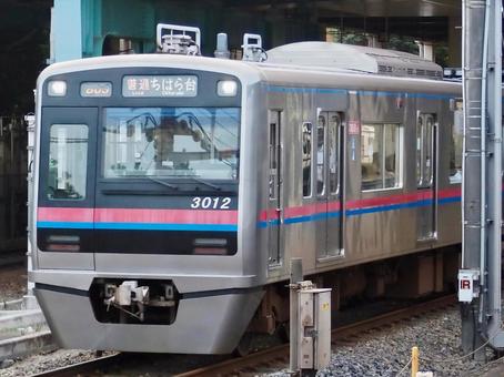 京成千葉線 3000形 京成幕張本郷駅 京成千葉線 3000形 京成幕張本郷駅 京成千葉線,京成千原線,3000形の写真素材