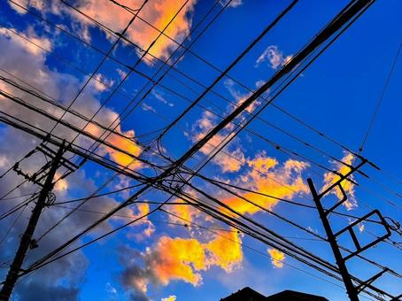 夕方の空 夕方の空の写真