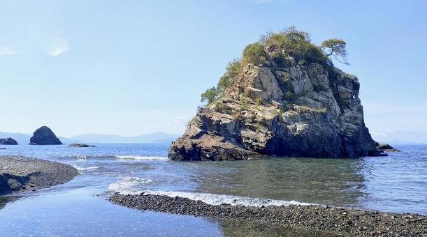 岩石の海岸 海岸,海,夏の写真素材