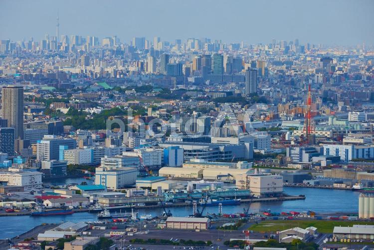 東京と横浜 東京,横浜,ヨコハマの写真素材