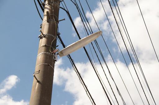 Street light, street light, telegraph pole, wire, JPG