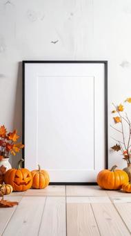 ハロウィンの飾りのフレーム ハロウィンの飾りのフレームの写真